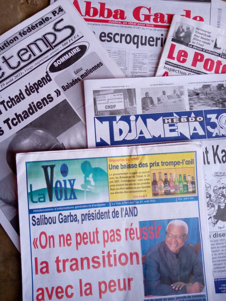 Tchad : la revue de la presse du 16 au 21 août Tchad : la revue de la presse du 16 au 21 août