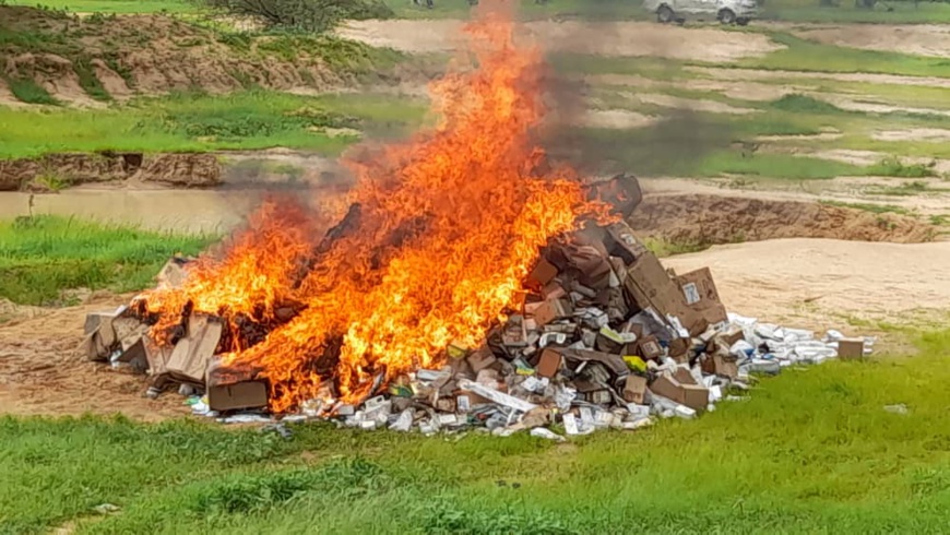 Tchad : incinération d’une quantité importante de médicaments au Batha Tchad : incinération d’une quantité importante de médicaments au Batha