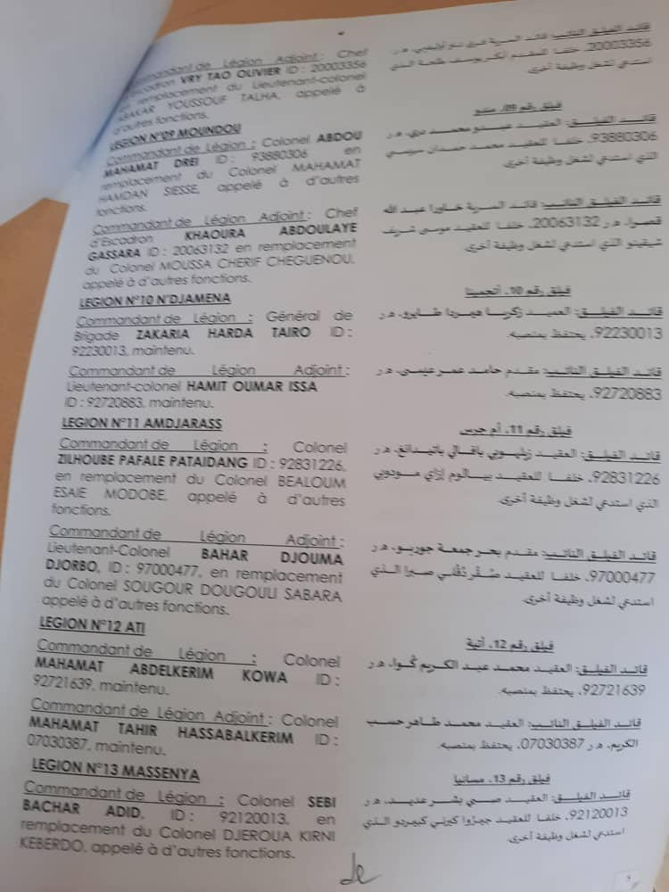 Tchad : 44 nominations à la gendarmerie nationale Tchad : 44 nominations à la gendarmerie nationale