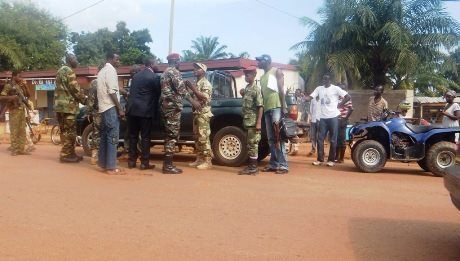 Le lieu de l'agression de Guy Simplice Kodégué. BANGUI. Crédit photo : Sources