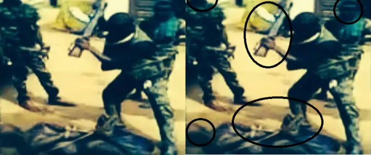 Les images des éléments d’ex-Séléka en pleine torture sur la population civile. Capture d'une vidéo circulant sur les réseaux sociaux.