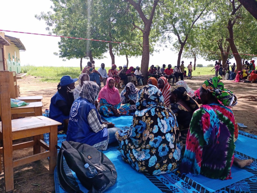 Des retournés tchadiens à la suite des violences intercommunautaires au Nord du Cameroun. Illustration © OIM