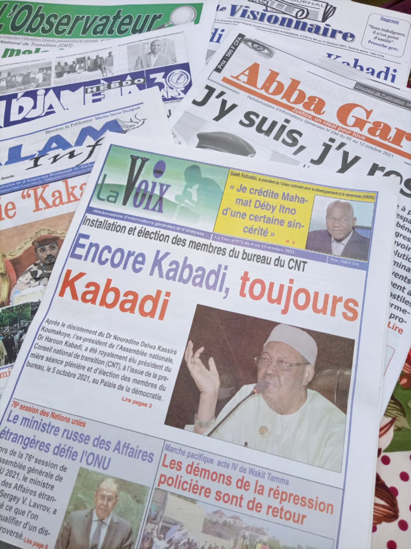 Tchad : la revue de presse du 4 au 8 octobre 2021 Tchad : la revue de presse du 4 au 8 octobre 2021