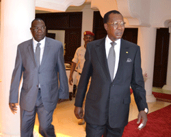 Michel Djotodia reçu au Palais Présidentiel par Idriss Déby. N'DJAMENA. Crédit photo : presidencetchad