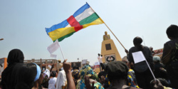 Manifestation en Centrafrique le 28 décembre. | AFP/SIA KAMBOU Manifestation en Centrafrique le 28 décembre. | AFP/SIA KAMBOU