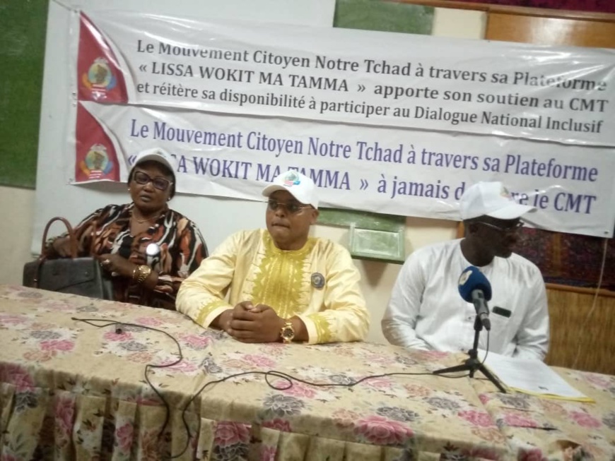 Tchad : la plateforme "Lissa wokit ma tamma" assure être "à jamais derrière le CMT" Tchad : la plateforme "Lissa wokit ma tamma" assure être "à jamais derrière le CMT"