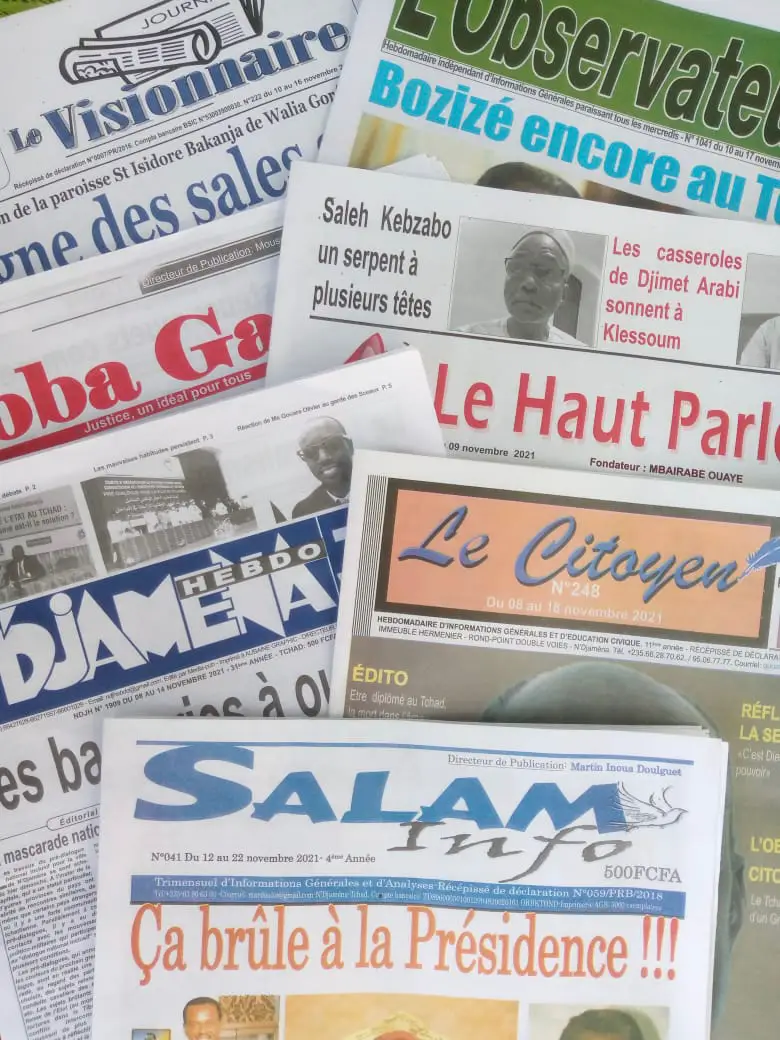 Tchad : la revue de presse du 8 au 14 novembre 2021.
