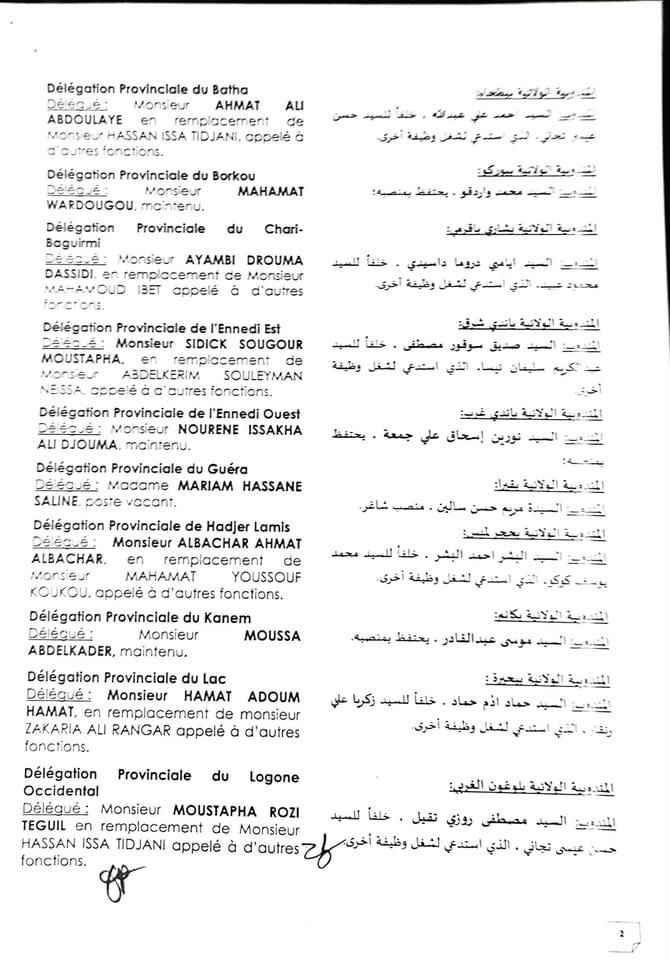 Tchad : 17 nominations au ministère des Infrastructures et du Désenclavement