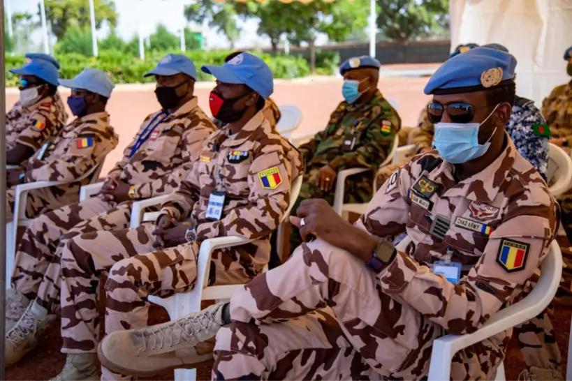 Mali : hommage à deux casques bleus tchadiens tombés au service de la paix. © MINUSMA