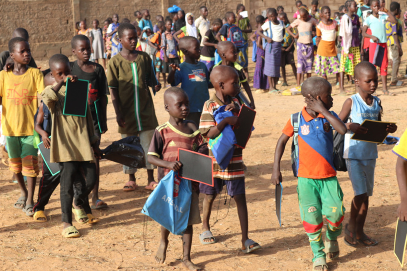 Des enfants déplacés reprennent l'école à Kaya - Burkina Faso. © Innocent Parkouda/NRC