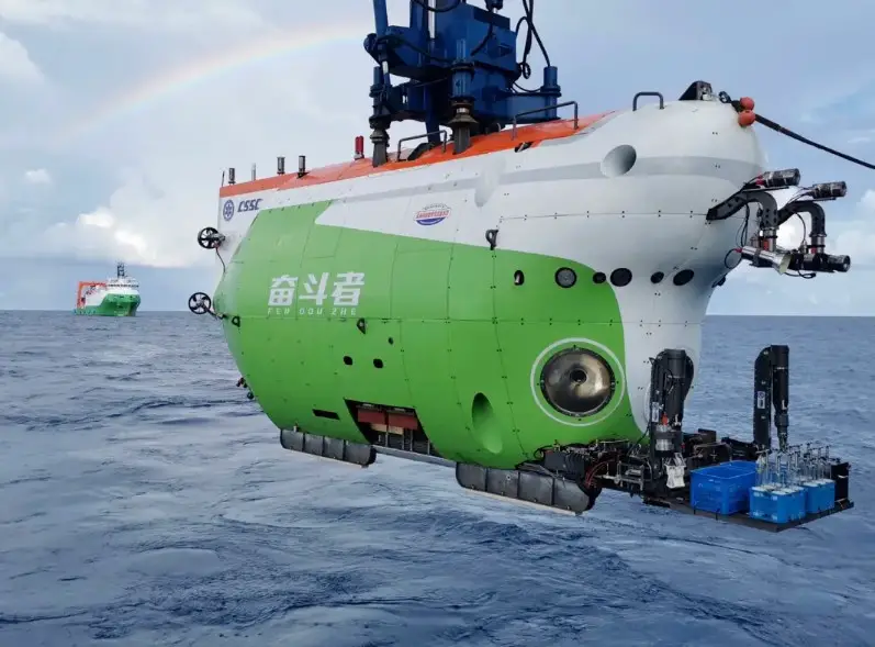 Photo shows the manned submersible Fendouzhe. (Photo courtesy of China State Shipbuilding Corporation Limited)
