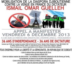 Les djiboutiens se préparent à manifester à Paris le 6 décembre 2013
