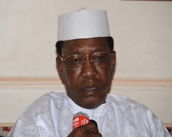 Le Président Idriss Déby au micro de RFI, ce vendredi 6 décembre. Crédit photo : Présidence Tchad