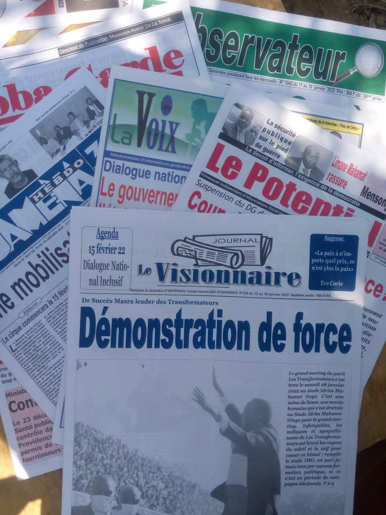 Tchad : la revue de presse du 11 au 17 janvier 2022 Tchad : la revue de presse du 11 au 17 janvier 2022