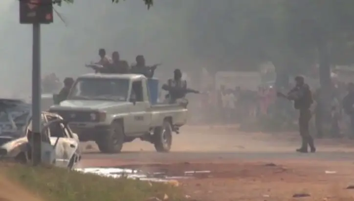 Des soldats tchadiens à Bangui. Crédit photo : TF1