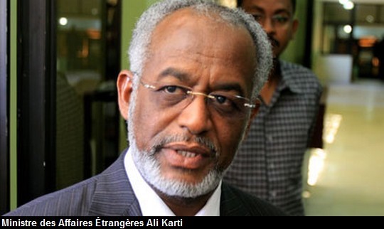 Le ministre soudanais des Affaires Etrangères, Ali Karti. Crédit photo : Sources Le ministre soudanais des Affaires Etrangères, Ali Karti. Crédit photo : Sources