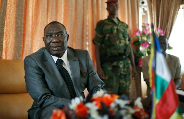 Michel Djotodia, lors d'une conférence à Bangui (centrafrique), le 8 décembre 2013.  AP/SIPA