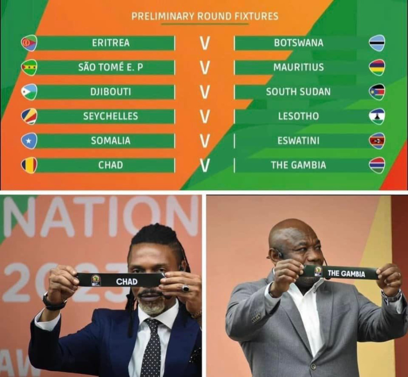 CAN 2023 : Le Tchad affrontera la Gambie pour le tour préliminaire CAN 2023 : Le Tchad affrontera la Gambie pour le tour préliminaire