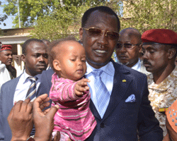 Le chef de l'Etat Idriss Déby, hier. Le chef de l'Etat Idriss Déby, hier.