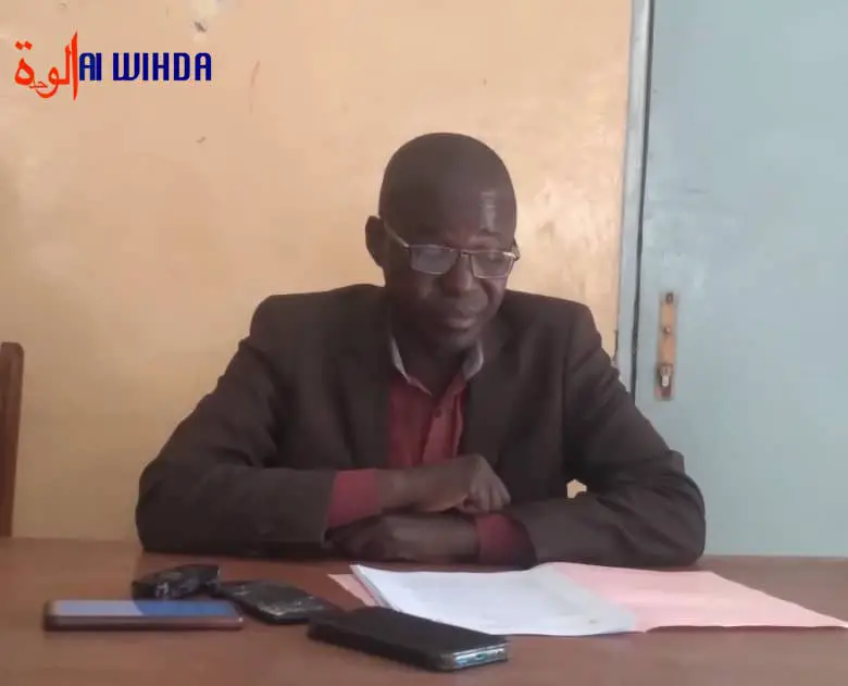 Le leader du Collectif tchadien contre la vie chère (CTVC), Dingamnayel Versinis. © Aristide Djimalde/Alwihda Info