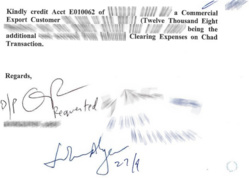 Une partie de document, prouvant le détournement. Alwihda Info Une partie de document, prouvant le détournement. Alwihda Info