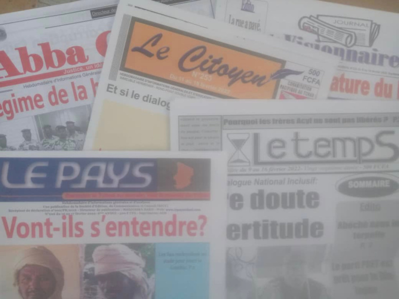 Tchad : la revue de presse du 7 au 13 février 2022 Tchad : la revue de presse du 7 au 13 février 2022