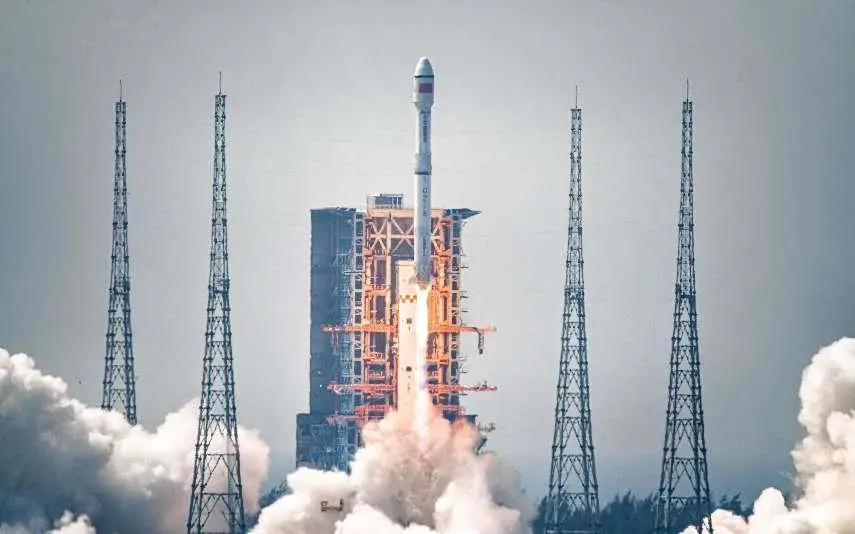 China’s Long March-8 Y2 carrier rocket carrying 22 satellites blasts off from the Wenchang Spacecraft Launch Site in south China’s Hainan province, Feb. 27, 2022.(Photo by Liu Shuaiye/People’s Daily Online)