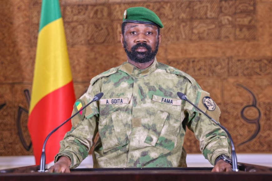 Le président de la transition, le colonel Assimi Goïta. © PR