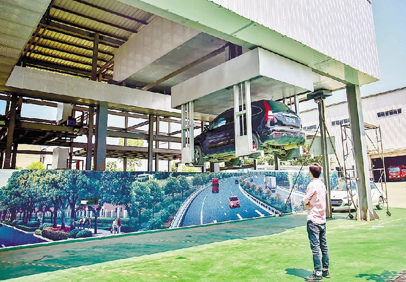 Photo shows an intelligent parking system developed by Wuhan Zhixiang Robot Co. Ltd. (Photo/the official website of Wuhan Zhixiang Robot Co. Ltd. Photo shows an intelligent parking system developed by Wuhan Zhixiang Robot Co. Ltd. (Photo/the official website of Wuhan Zhixiang Robot Co. Ltd.