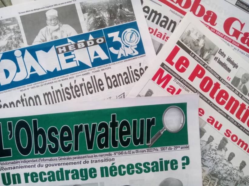 Tchad : la revue de presse du 28 février au 6 mars 2022 Tchad : la revue de presse du 28 février au 6 mars 2022