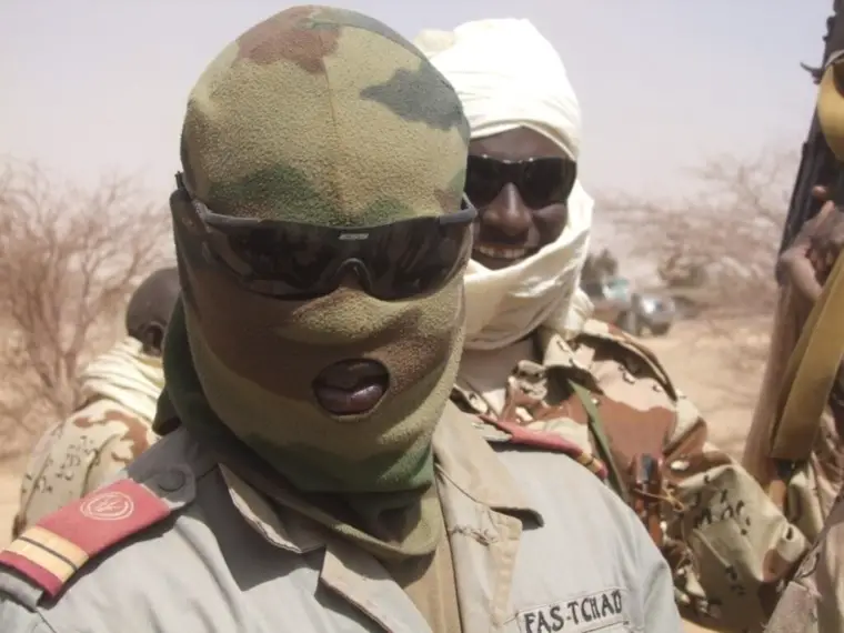 Le lieutnant Gorille des forces spéciales tchadiennes dans le Nord-Mali. Crédit photo : A. Gorboa.