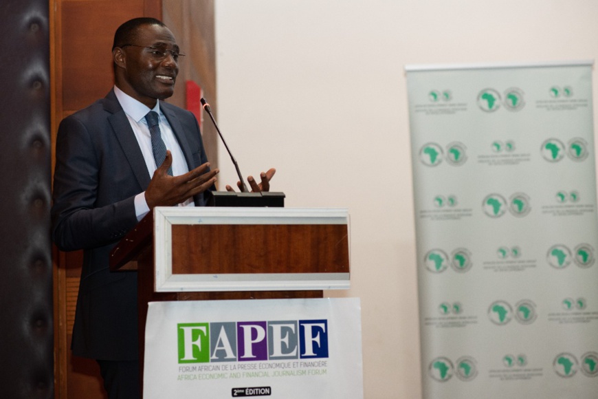 Bruno Aka, chargé principal des Systèmes de paiement et de l’Inclusion financière digitale à la Banque africaine de développement a entretenu l’auditoire du FAPEF sur l’inclusion financière en Afrique. © AFDB Bruno Aka, chargé principal des Systèmes de paiement et de l’Inclusion financière digitale à la Banque africaine de développement a entretenu l’auditoire du FAPEF sur l’inclusion financière en Afrique. © AFDB