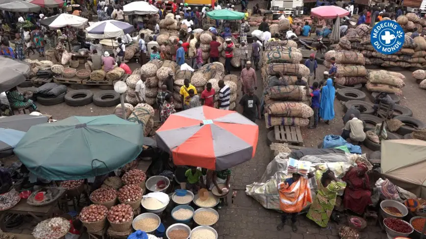 Un marché au Bénin. Illustration © Médecins du Monde Suisse