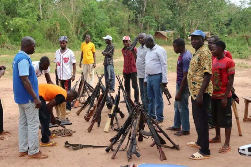 Centrafrique : d'ex-combattants restituent leurs armes. © MINUSCA