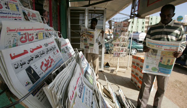 un kiosque au Soudan. afp.com/Ashraf Shazly