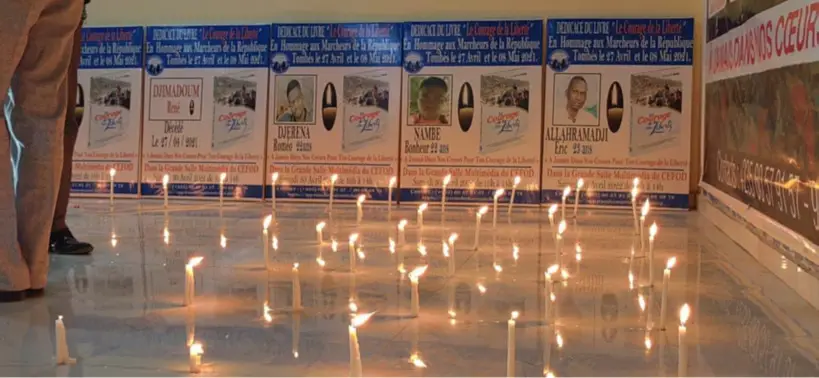 Tchad : un hommage aux marcheurs du peuple abattus il y a un an. © Les Transformateurs