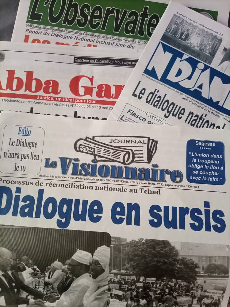 Tchad : la revue de presse du 2 au 8 mai 2022 Tchad : la revue de presse du 2 au 8 mai 2022