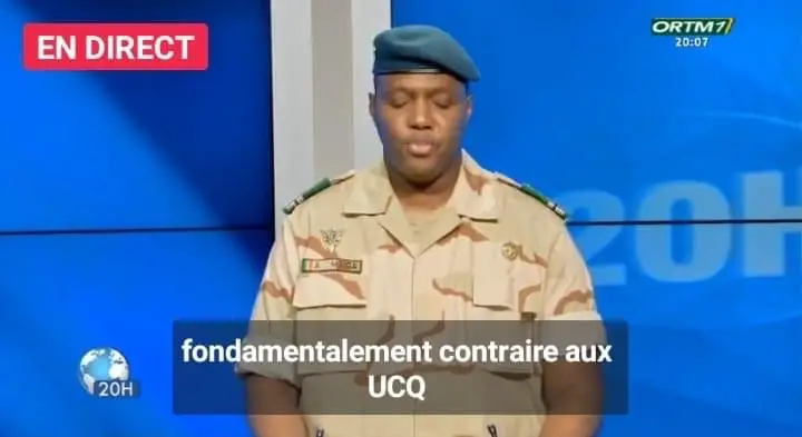 Le porte-parole du gouvernement malien, le colonel Abdoulaye Maïga. © DR