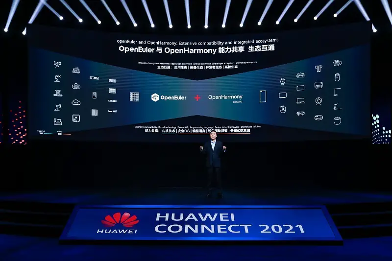Huawei launches the OpenEuler operating system in September 2021. (Photo courtesy of Huawei)