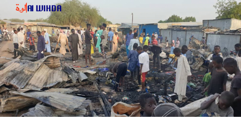 N’Djamena : un incendie fait quelques dégâts au marché de Boutalbagara N’Djamena : un incendie fait quelques dégâts au marché de Boutalbagara