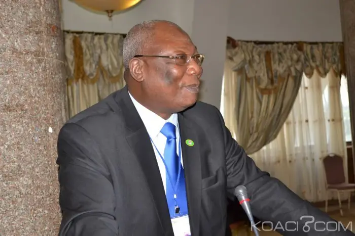 Martin Zigélé, Ancien premier ministre, et Président du Mouvement de Libération du peuple Centrafricain (MLPC) ici ce dimanche à Cotonou (ph S, koaci.com)