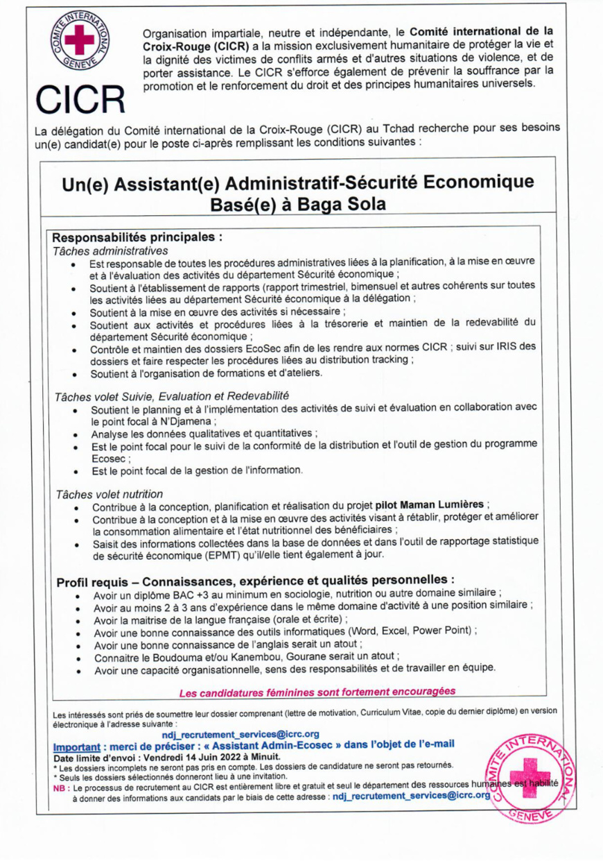 Annonce du CICR Annonce du CICR