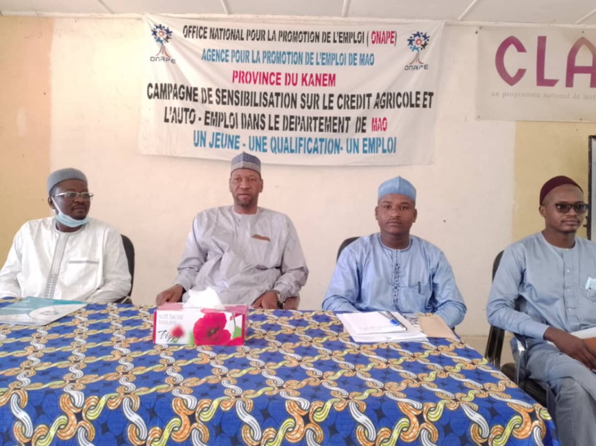 Tchad : l’ONAPE sensibilise sur le crédit agricole et l’auto-emploi à Mao Tchad : l’ONAPE sensibilise sur le crédit agricole et l’auto-emploi à Mao