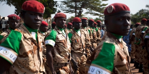 Des soldats tchadiens de la Misca