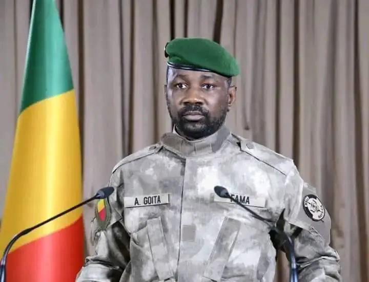 Le président de la transition malienne, colonel Assimi Goïta. © Pr