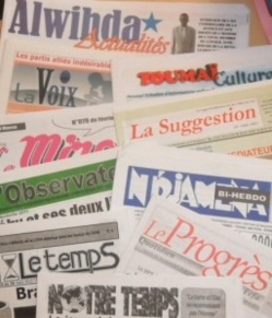 Photo de journaux au Tchad.