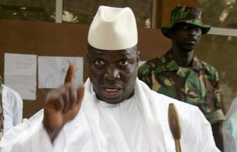 Le Président Yaya Jammeh le 17 avril 2011. Crédit photo : Sources Le Président Yaya Jammeh le 17 avril 2011. Crédit photo : Sources
