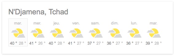 Tchad : Une forte pluie s'abbat en ce moment à N'Djamena