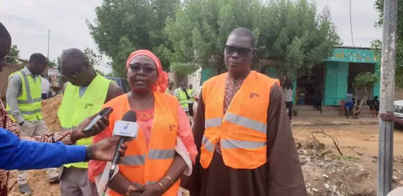 N'Djamena : la commune du 6e arrondissement déploie des buses de drainage d'eau
