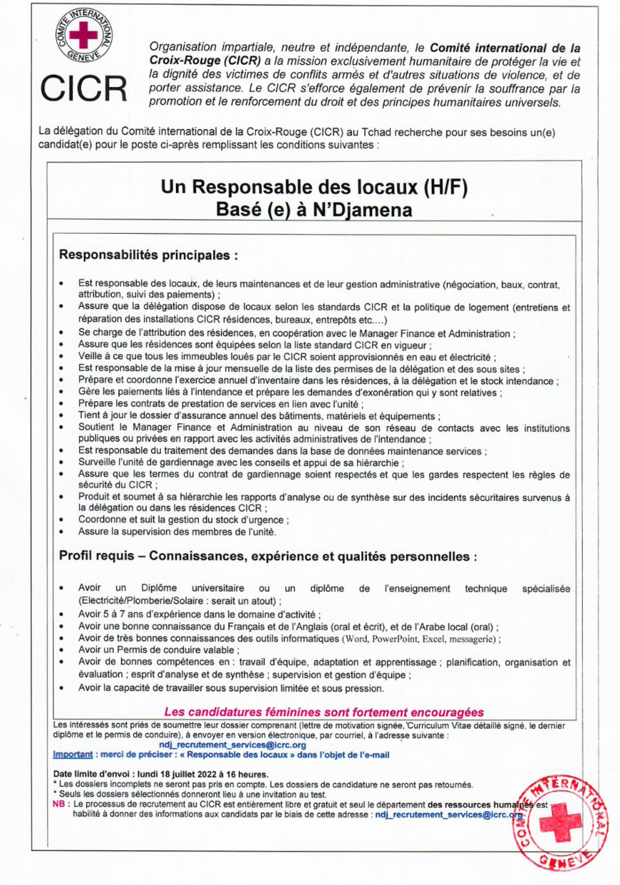 Annonce du CICR Annonce du CICR